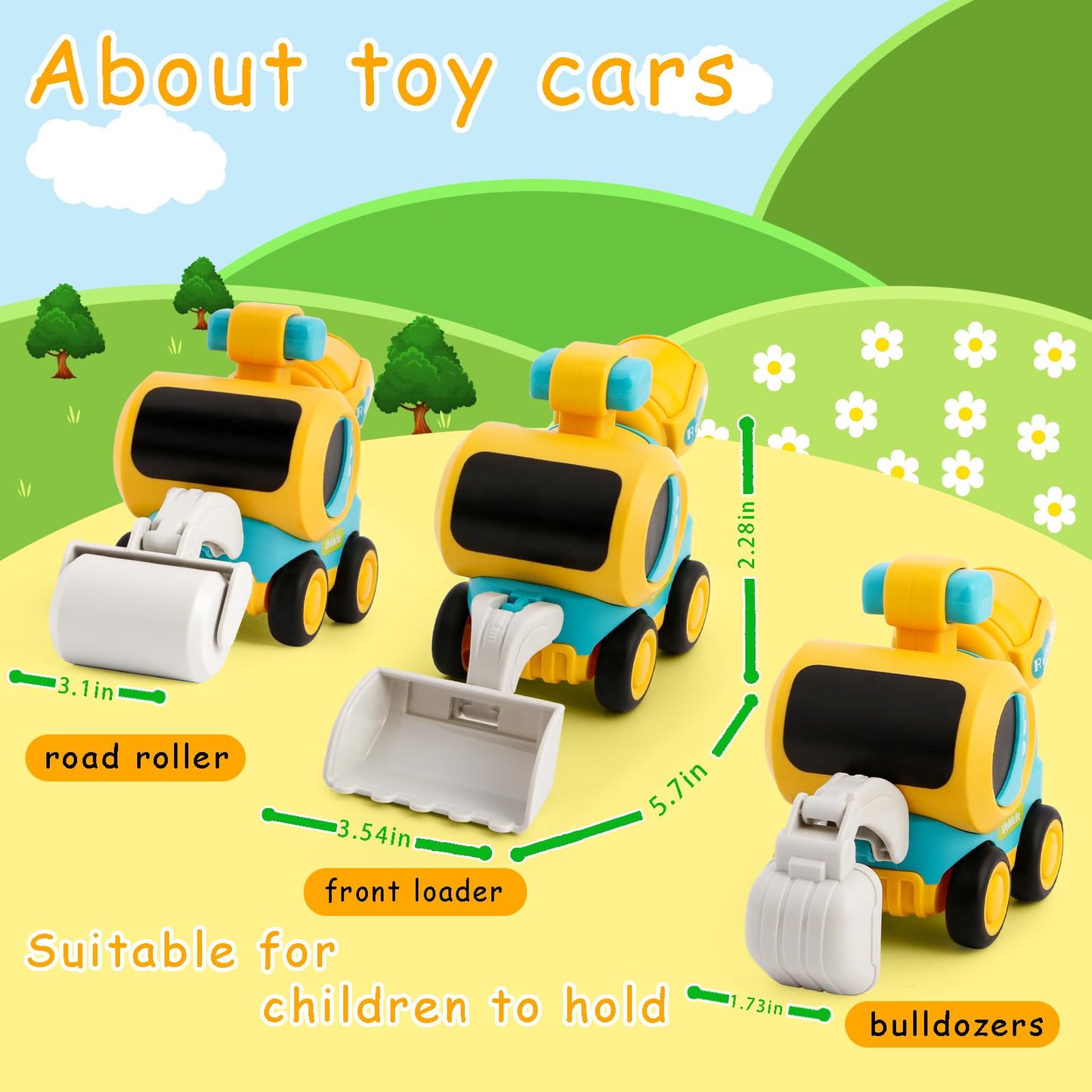 KESIYI Outdoor Toy Cars for Toddlers 1-3