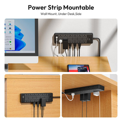 10 Ft NTONPOWER Surge Protector with USB Ports