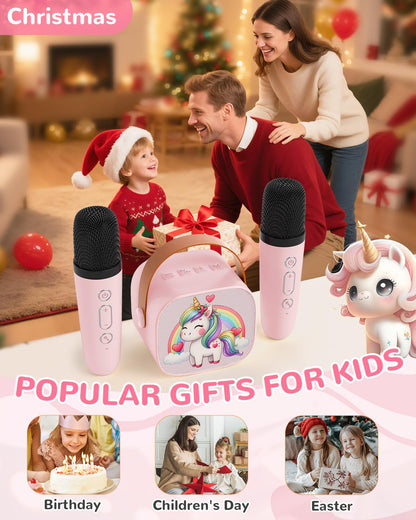 Portable Karaoke Machine with 2 Microphones
