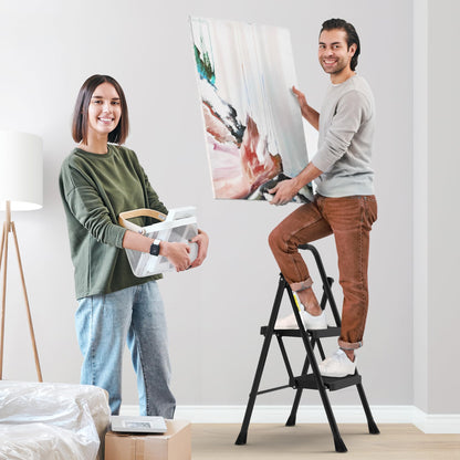 HBTower Folding Step Ladder with Anti-Slip Pedal