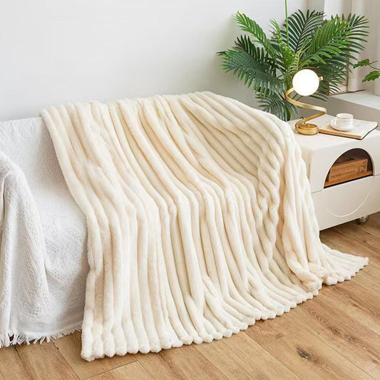 Fuzzy Throw Blanket for Couch Sofa Bed