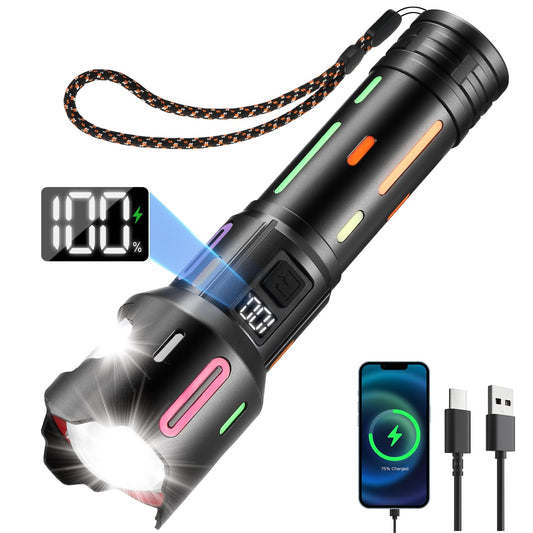 1000LM Rechargeable LED Flashlight with 5 Modes