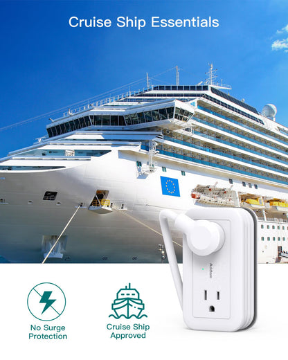 Travel Power Strip with USB Ports by Addtam