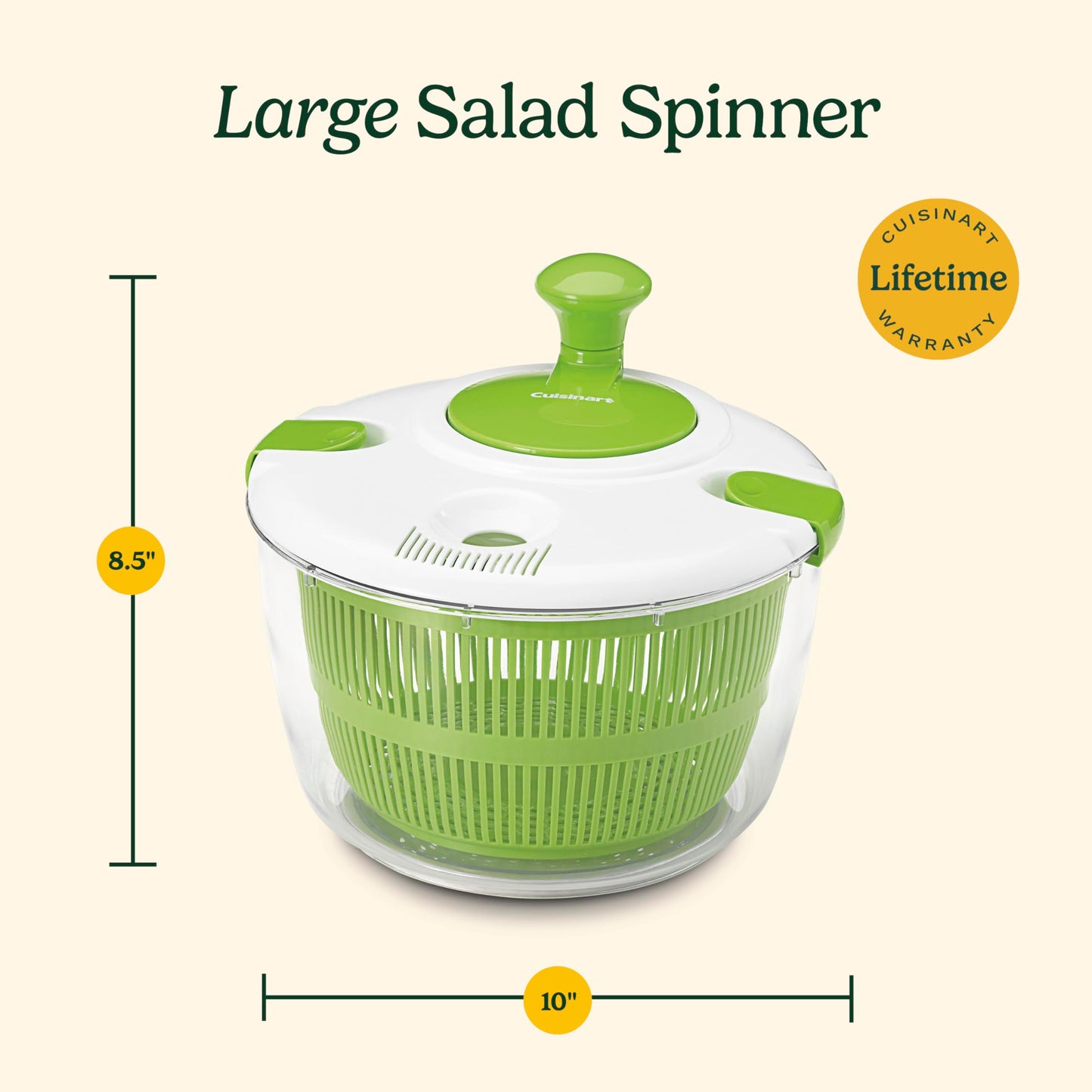 Cuisinart 5-Quart Salad Spinner with Strainer