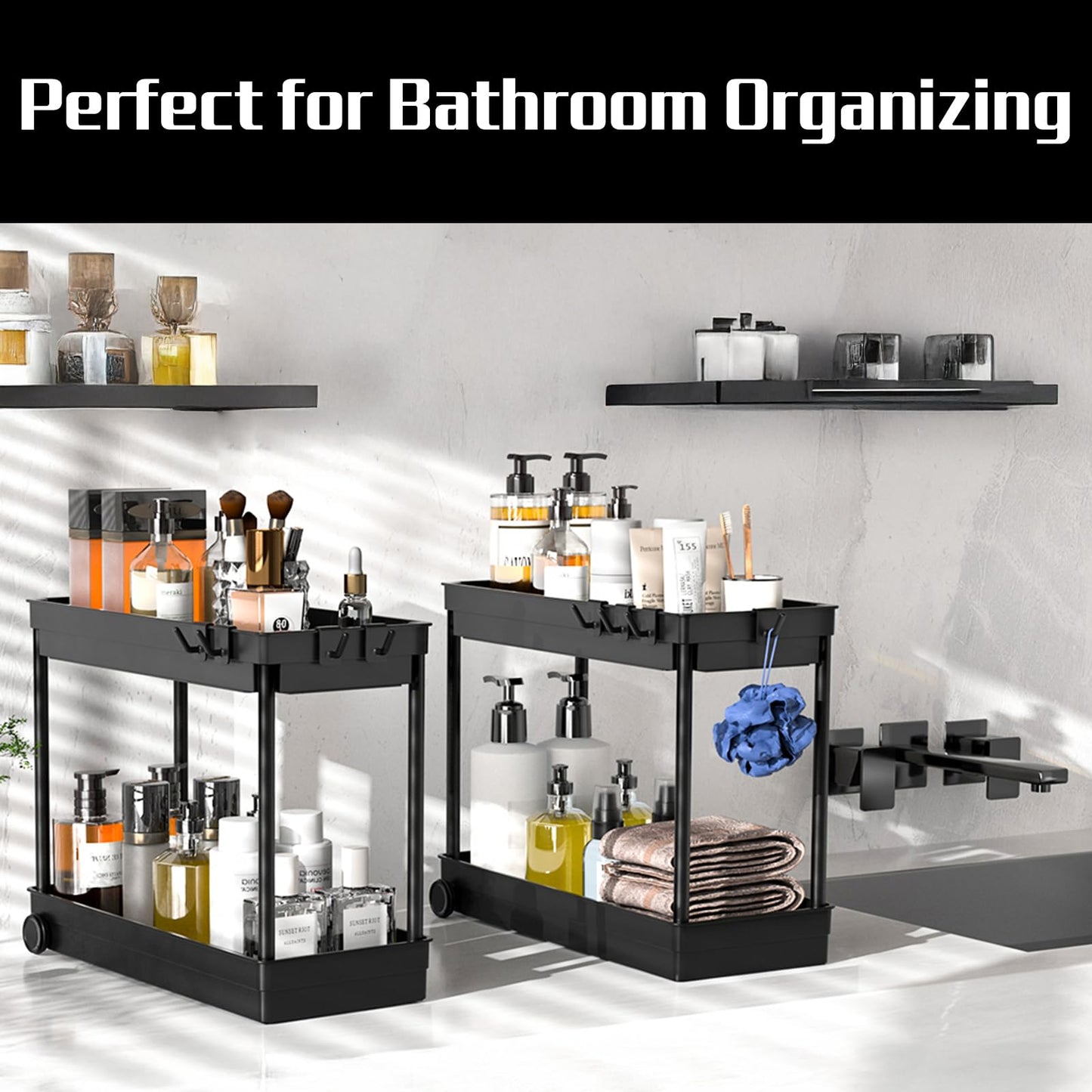 2 Pack Under Sink Organizer for Bathroom Storage
