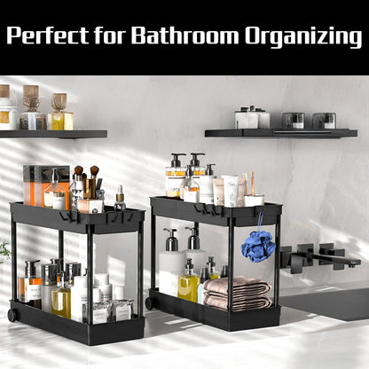 2 Pack Under Sink Organizer for Bathroom Storage