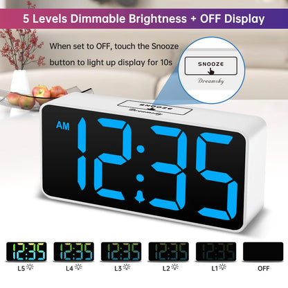 DreamSky Large Digital Alarm Clock for Seniors