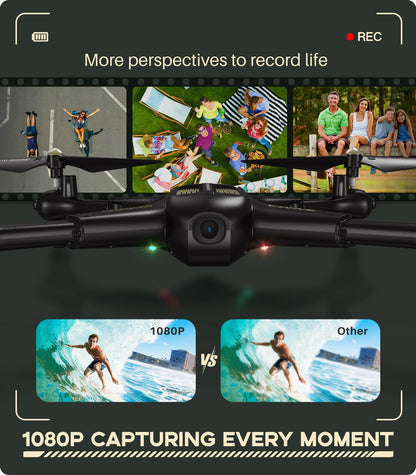SYMA Foldable 1080P Camera Drone for Kids