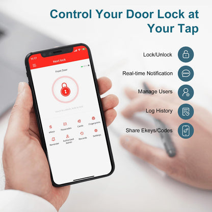 Smart Fingerprint Deadbolt Lock with Keypad
