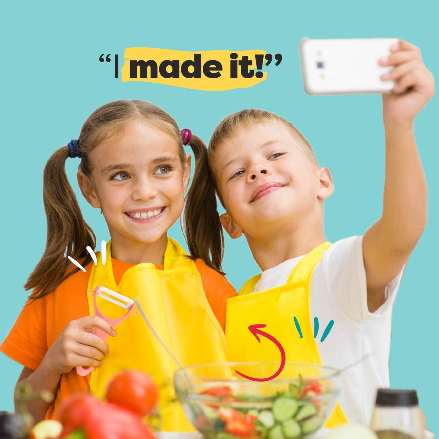 Kid Safe Cooking Knives Set with Cutting Board