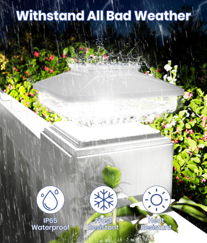Solar Post Cap Lights for Garden and Patio