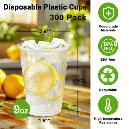 Lamosi 300 Count Clear Plastic Drinking Cups