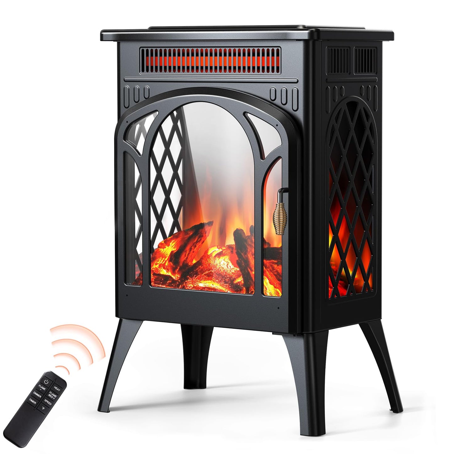 Rintuf 1500W Electric Fireplace Heater with Remote