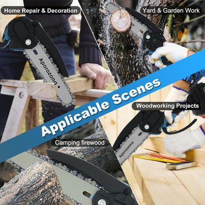 Aporozona 2-in-1 Mini Cordless Chainsaw Set