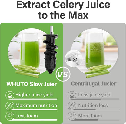 Whuto Cold Press Masticating Juicer with Touchscreen