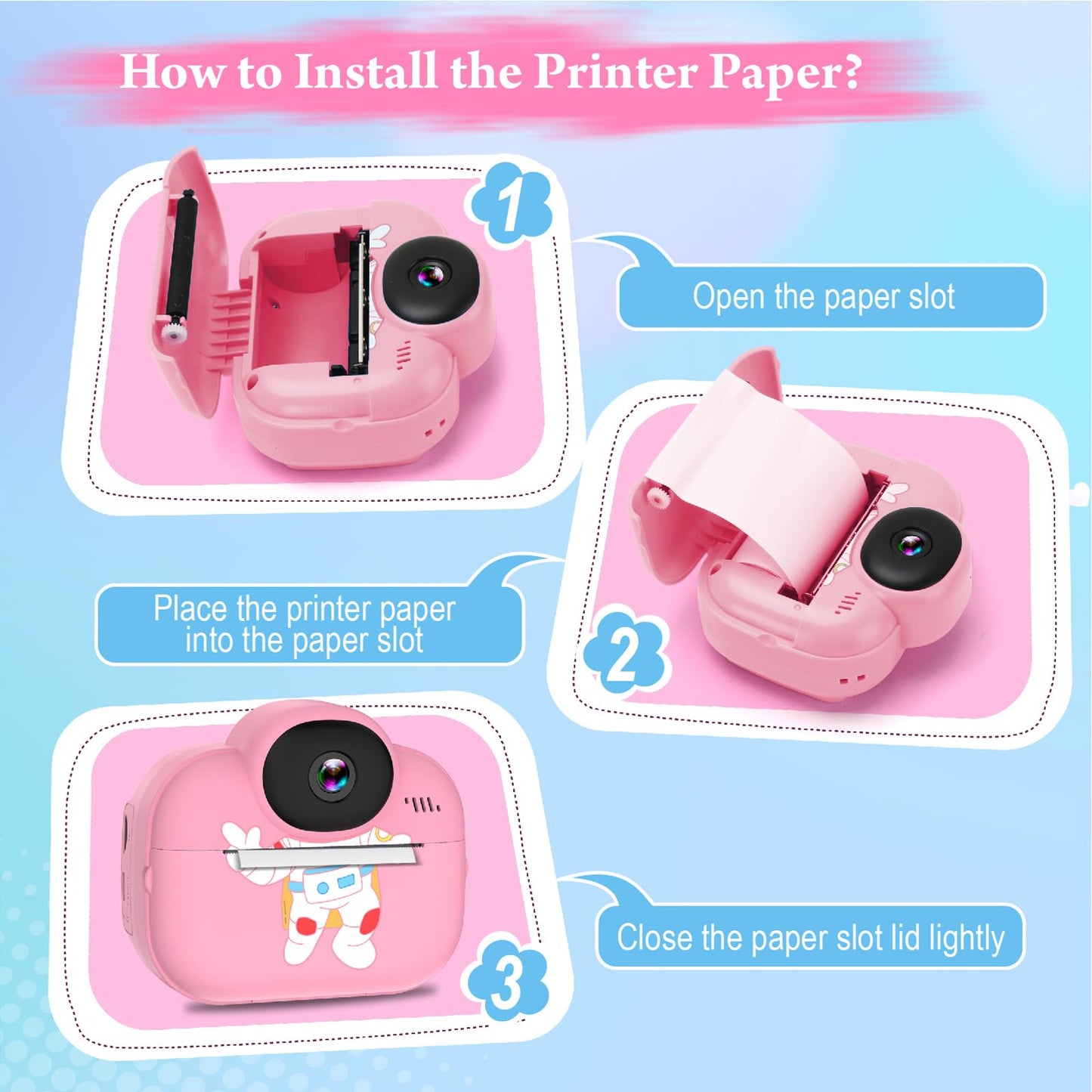 Kids Instant Print Camera for Ages 3-10