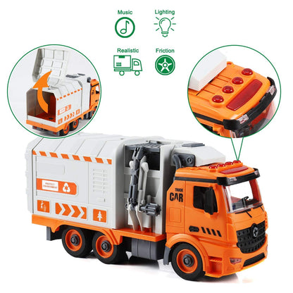 Garbage Truck Toy with Lights and Sounds