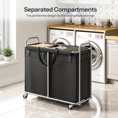 HOOBRO Rolling Laundry Basket with Wheels, 174L