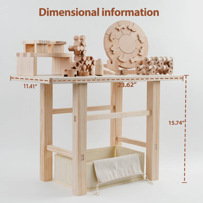 5-in-1 Kids Tool Workbench with 83 Pcs Blocks