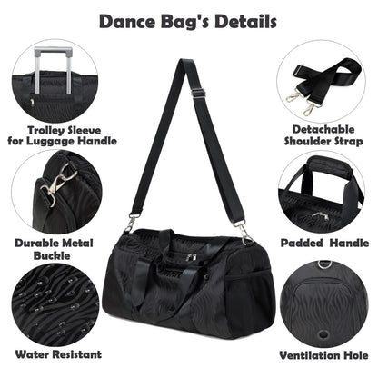 Girls Duffle Bag with Shoe Compartment