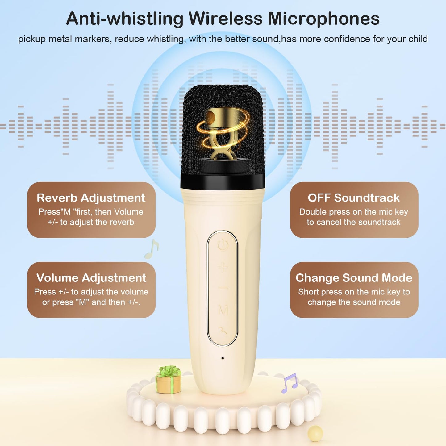 Portable Bluetooth Karaoke Speaker with Microphones