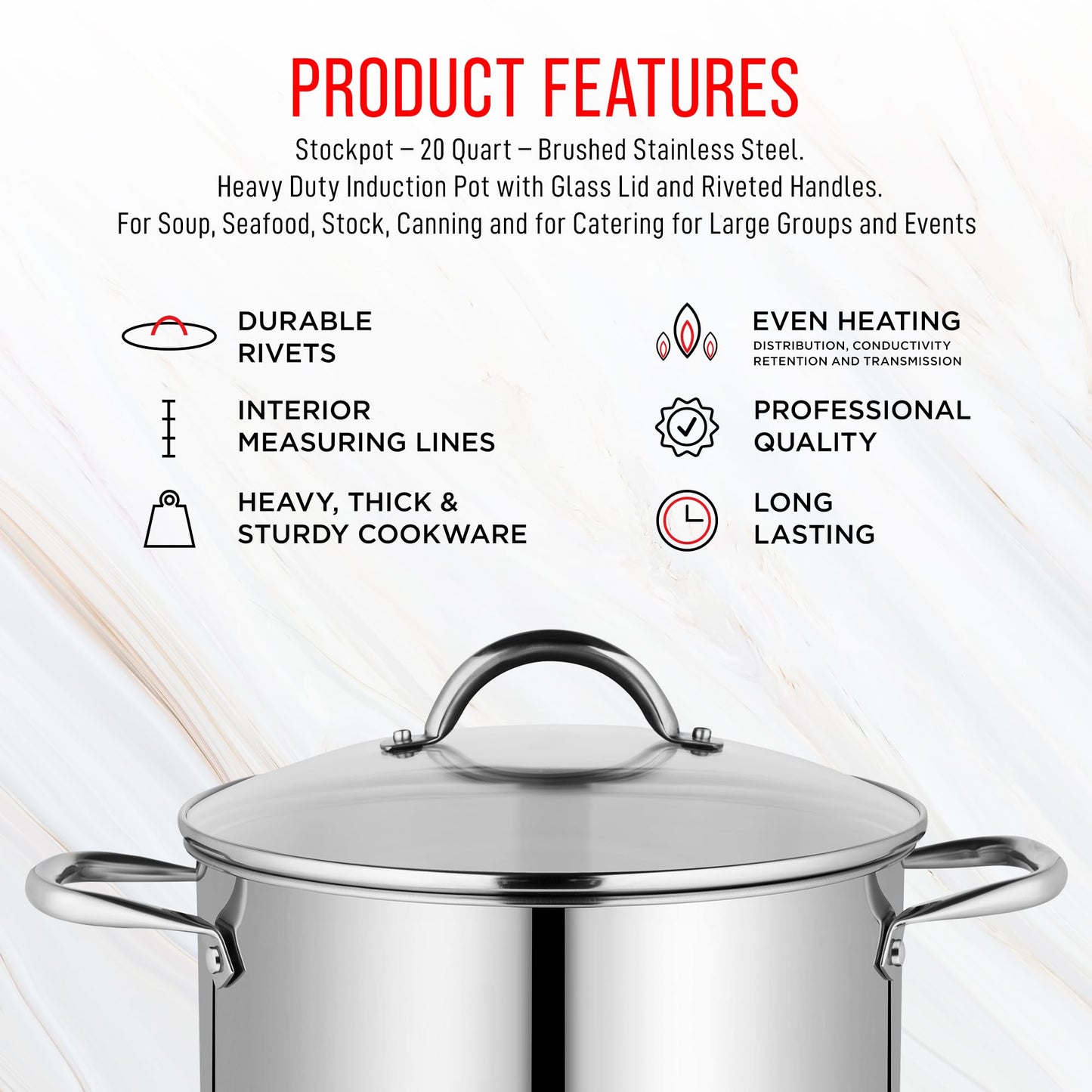 20-Quart Stainless Steel Stockpot by Bakken-Swiss