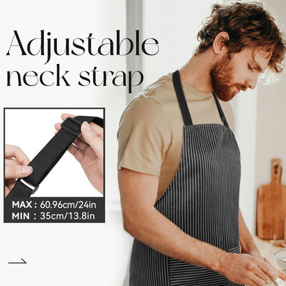 Adjustable Chef Apron with 2 Pockets