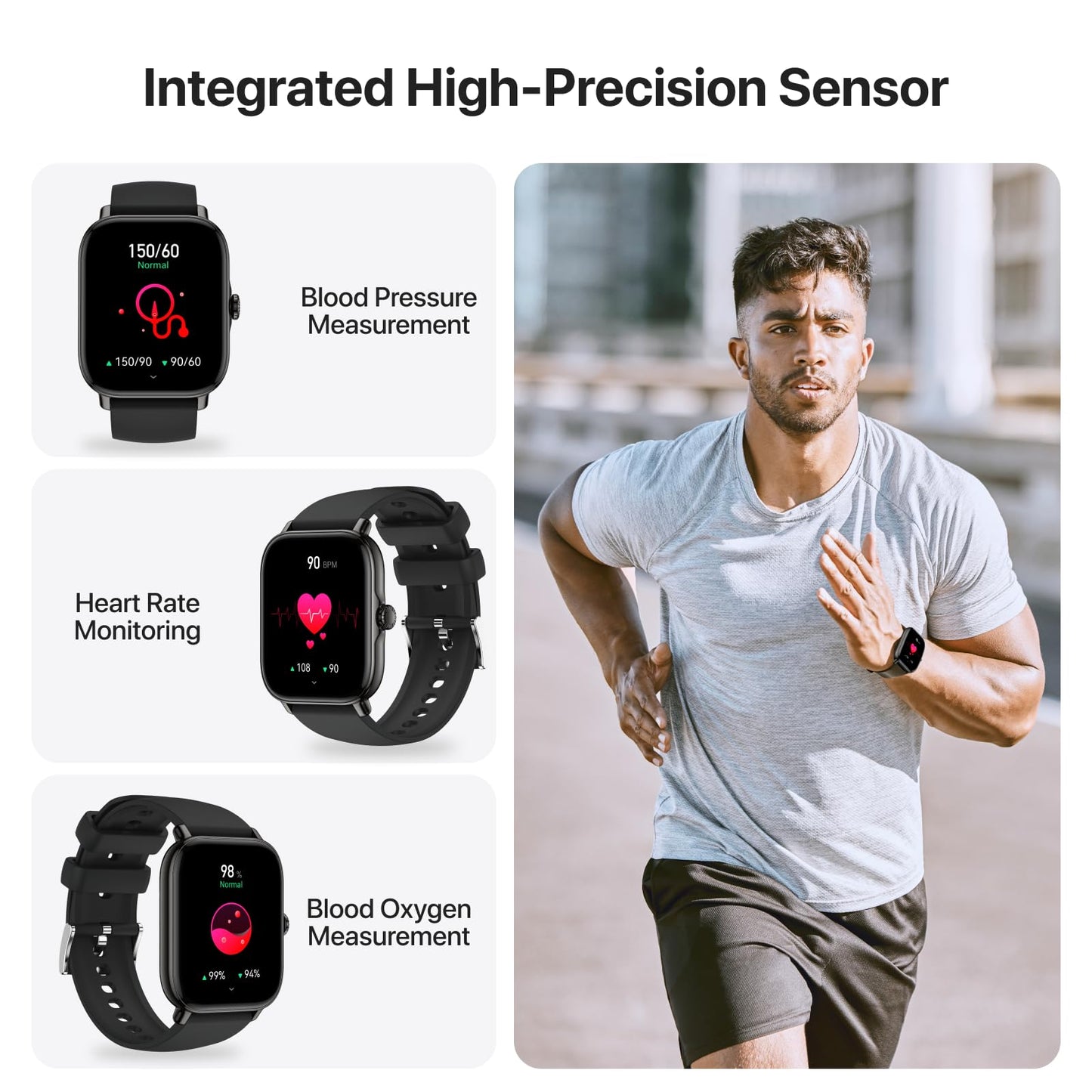 Smart Watch Fitness Tracker with Call Function