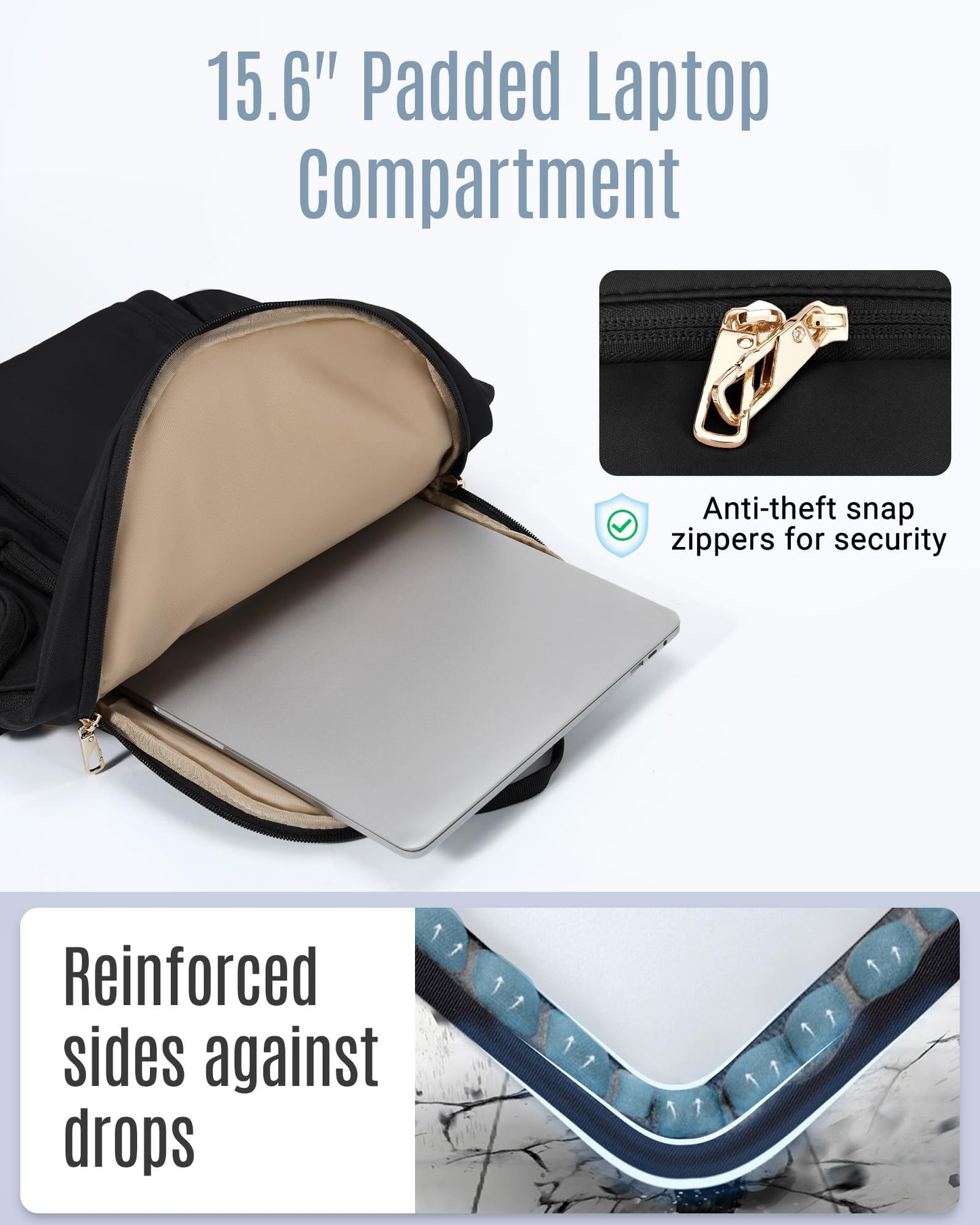 LIGHT FLIGHT Water Resistant Laptop Backpack for Women