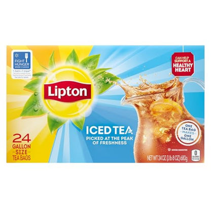 Lipton Gallon-Sized Unsweetened Iced Tea Bags, 24 Count