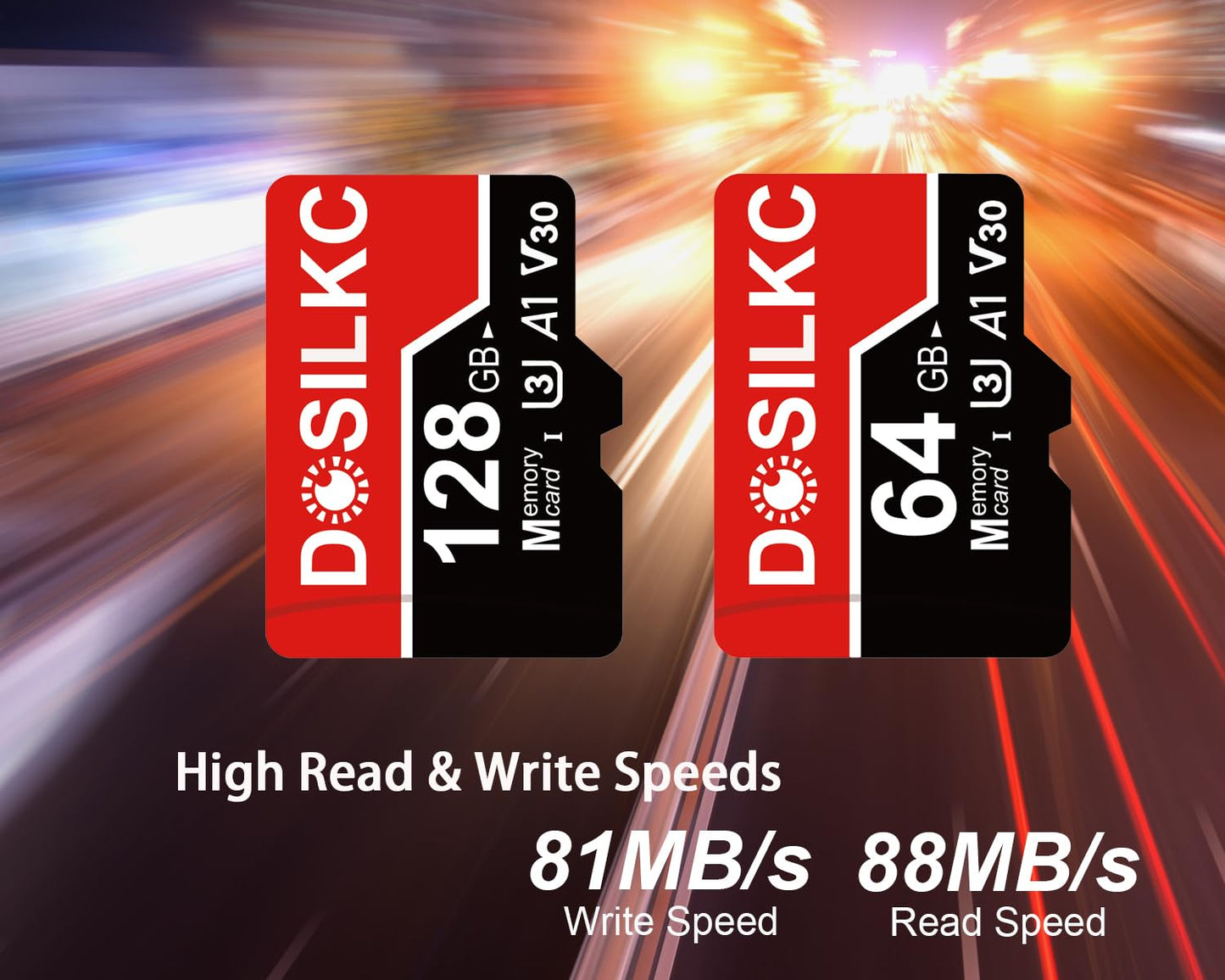 64GB Dosilkc U3 SD Memory Card for Cameras