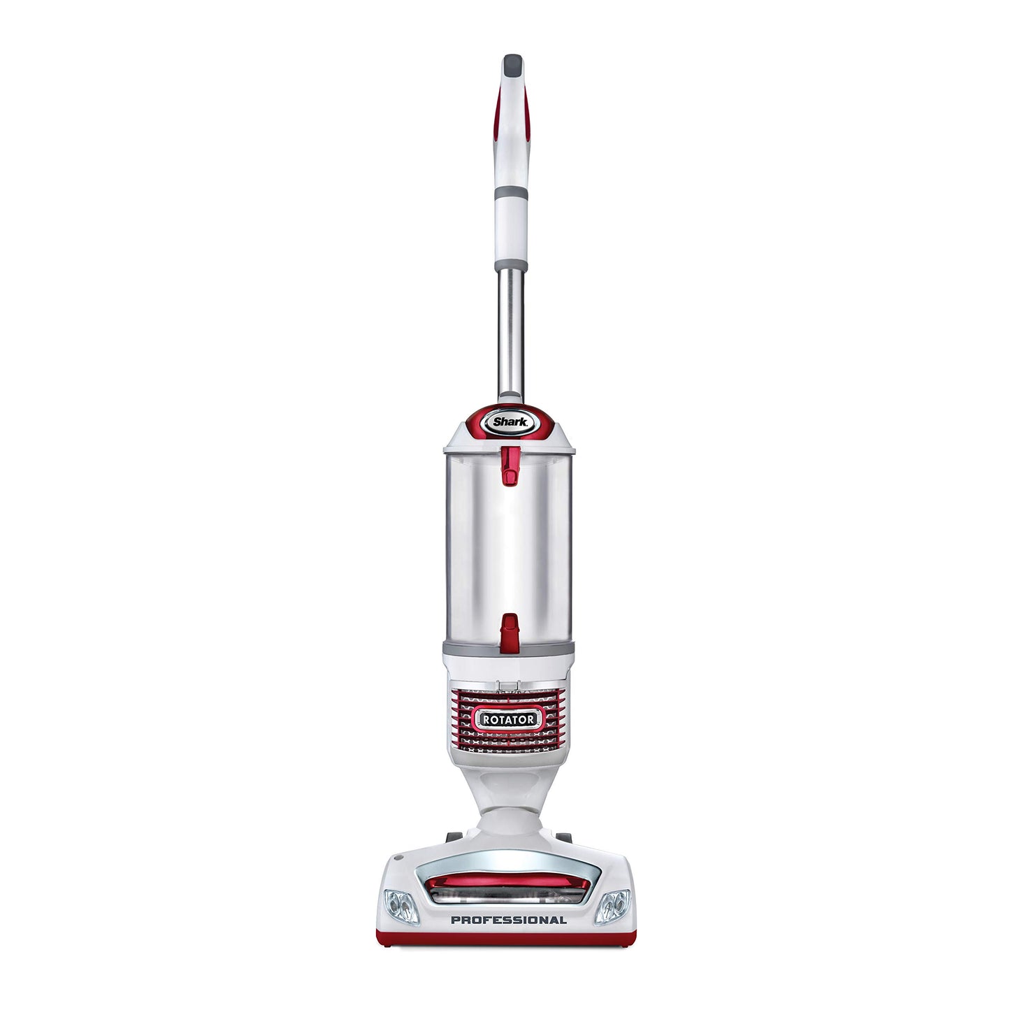 Shark NV501 Rotator Professional Lift-Away Upright Vacuum with HEPA Filter, Swivel Steering, LED Headlights, Wide Upholstery Tool, Dusting Brush & Crevice Tool, White/Red, 12, 18, 14.