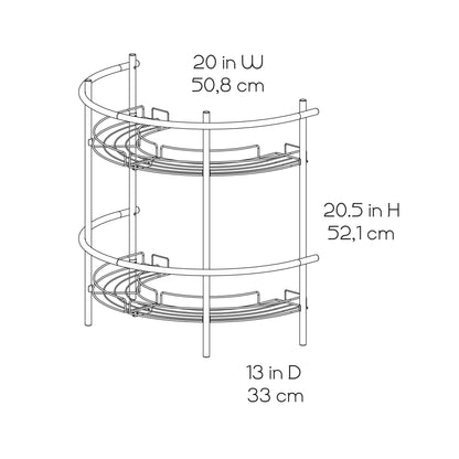 Zenna Home 2928SS 2 tier Sink Shelf, Chrome