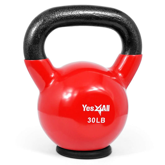 Yes4All 30LB Vinyl Kettlebell for Strength Training