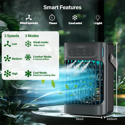LEAEYFE Portable Air Conditioner with 800ml Tank