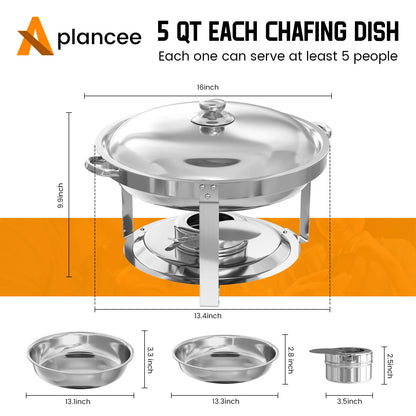 Aplancee 5QT Stainless Steel Chafing Dish Set