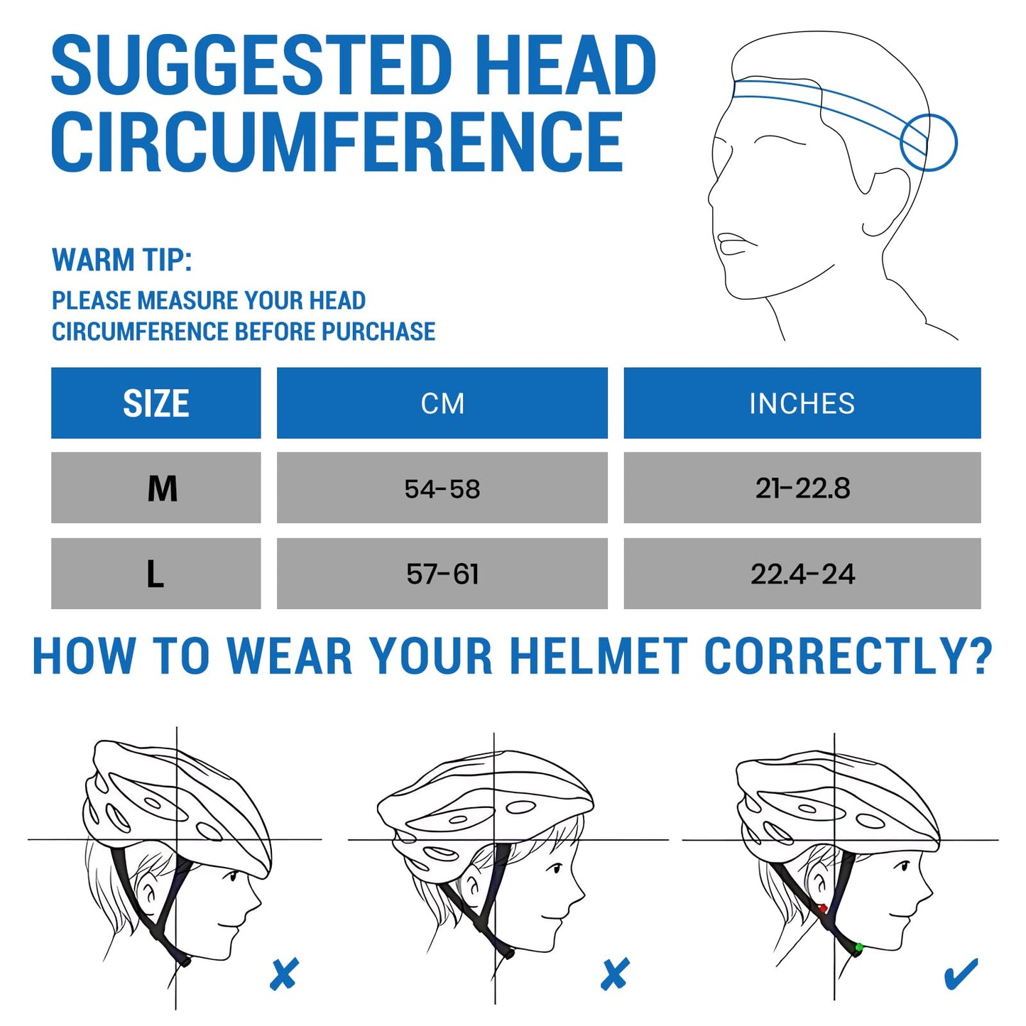 Favoto Rechargeable Bike Helmet with Light & Goggles