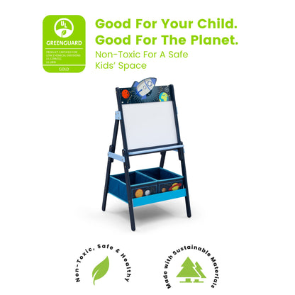 Delta Children Wooden Activity Easel with Storage