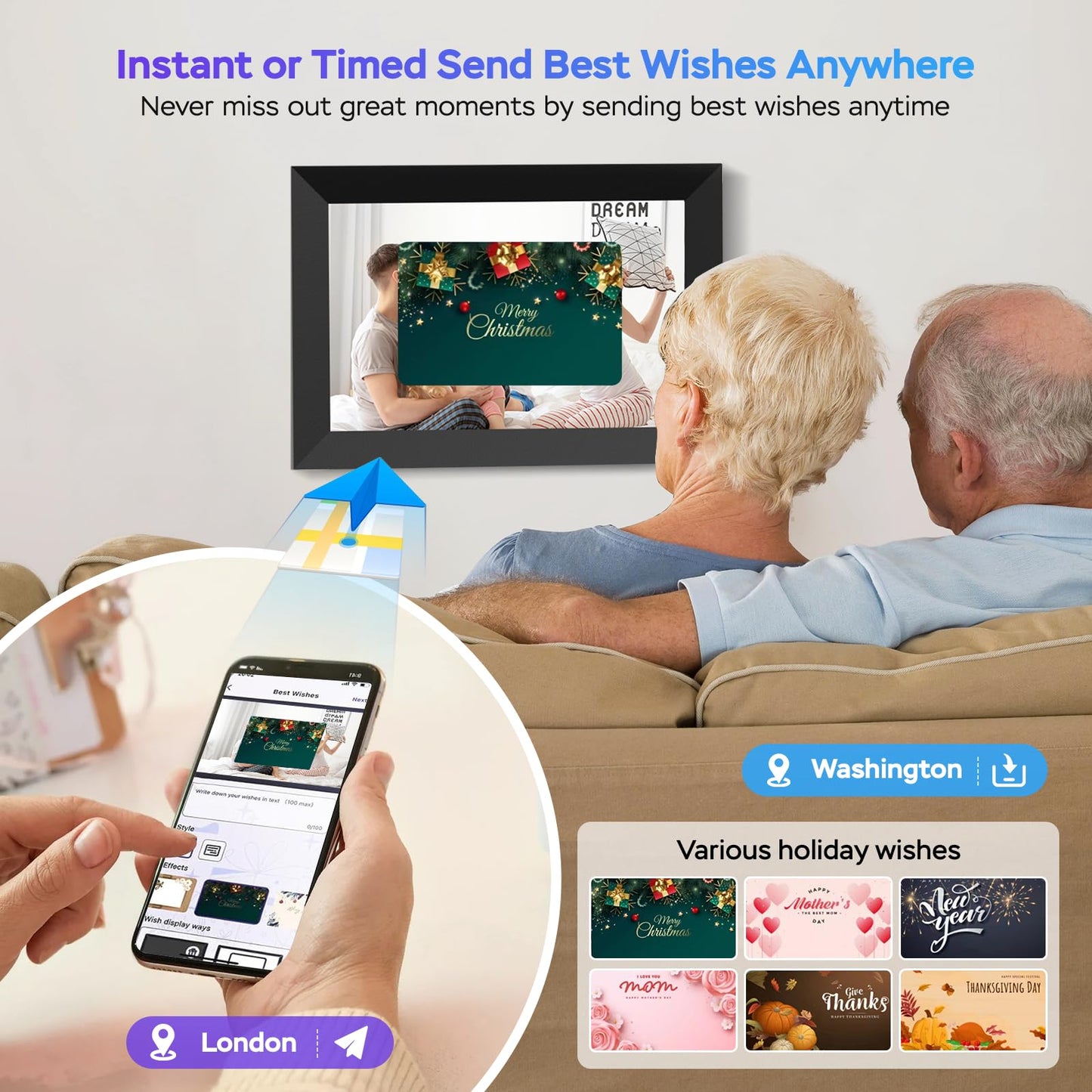 Digital Photo Frame 10.1" WiFi Touch Screen