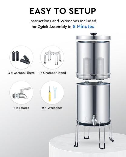 CO-Z 2.25 Gal Stainless Steel Water Filter System