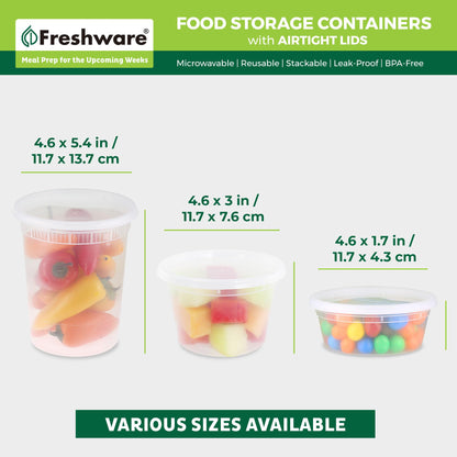 Freshware 60-Pack Leakproof Food Storage Containers