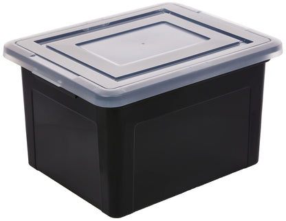 IRIS 4-Pack Plastic File Box Organizer