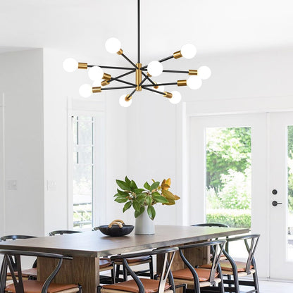 12-Light Sputnik Chandelier for Dining Room