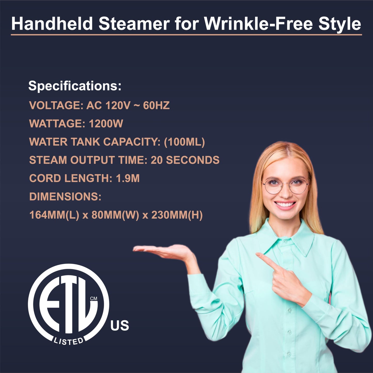 Portable Garment Steamer for Quick Wrinkle Removal