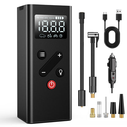 Portable Tire Inflator with Digital Pressure Gauge