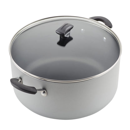 Farberware Cookware Nonstick Stockpot with Lid, 10.5 Quart, Silver