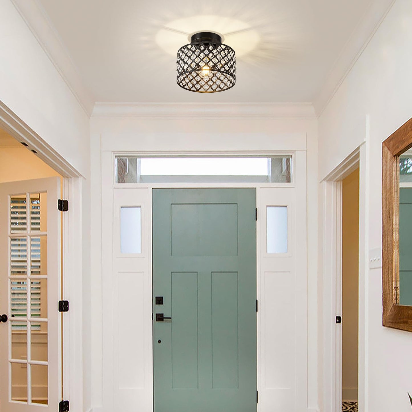 Semi Flush Mount Ceiling Light Fixture, 9 inch