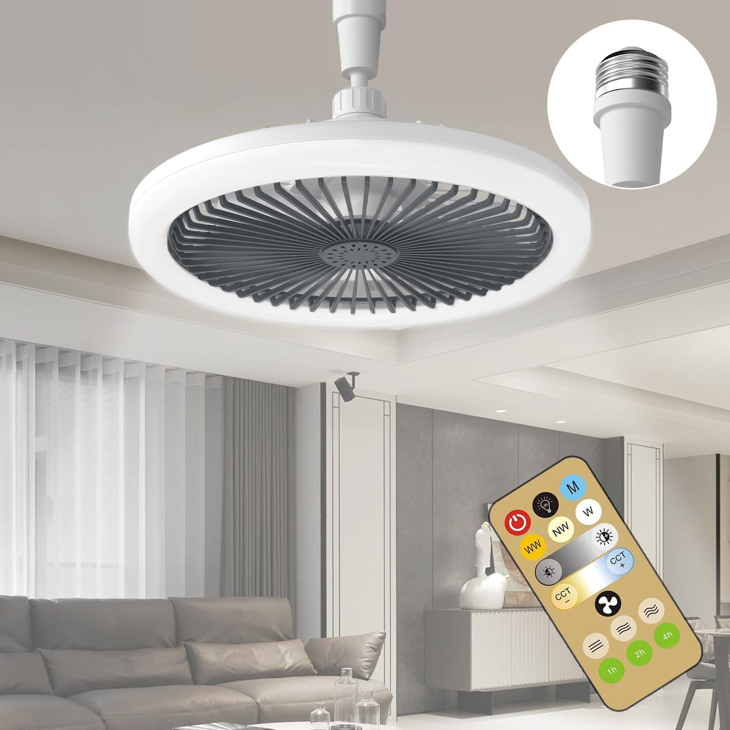 Bladeless Ceiling Fan With Light And Remote