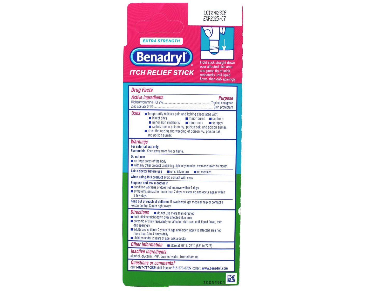 Benadryl Extra Strength Itch Relief Stick 0.47 oz