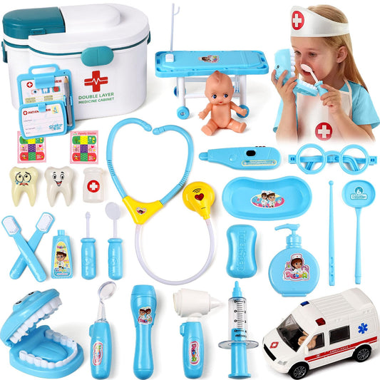 Doctor Kit for Toddlers with Ambulance & Case